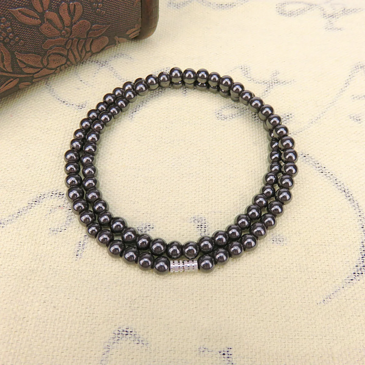 

Magnetic Natural Hematite Necklaces Hematite Chain 6mm 8mm Beads Faceted Black Gun Women Men Jewelry Health Care Chain Necklace