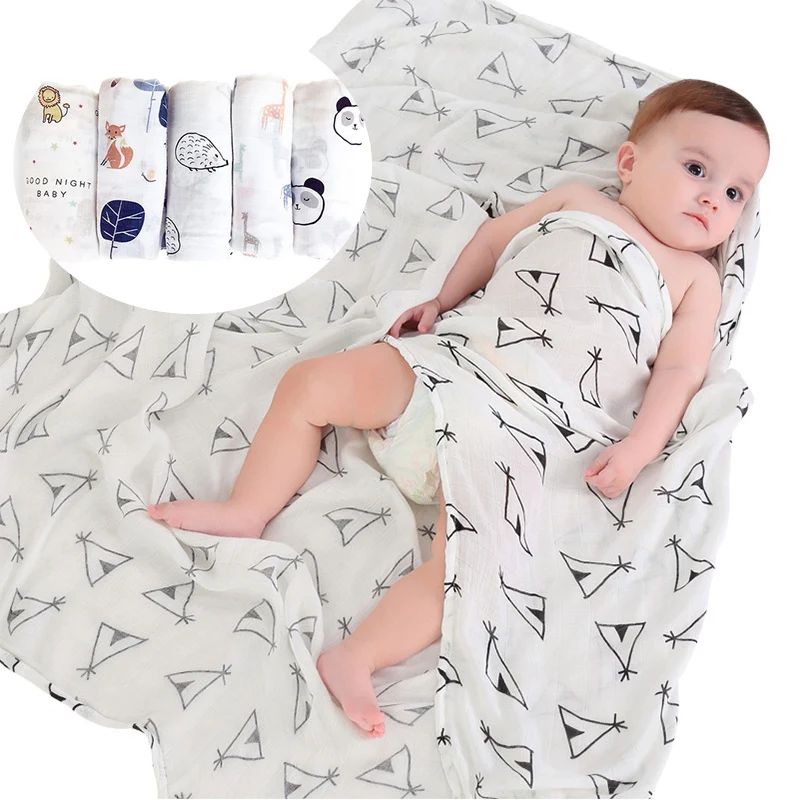 New Muslin baby Swaddle blanket Baby Swaddle Newborn Baby Bath Towel