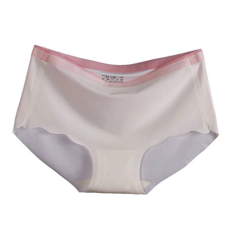 Трусики бесшовные трусы для женщин нижнее белье Милые Удобные бикини женские невидимые бесследные трусики для девушек Сексуальное белье 005 - Цвет: Белый
