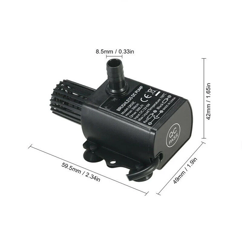 Bomba de Água Bomba de Água sem Escova Bomba de Circulação de Água Submersível para Motos dc com 12v Micro Escova Fria Camper Bomba sem 6 circulação de água fria, camper, bomba submersível para motos