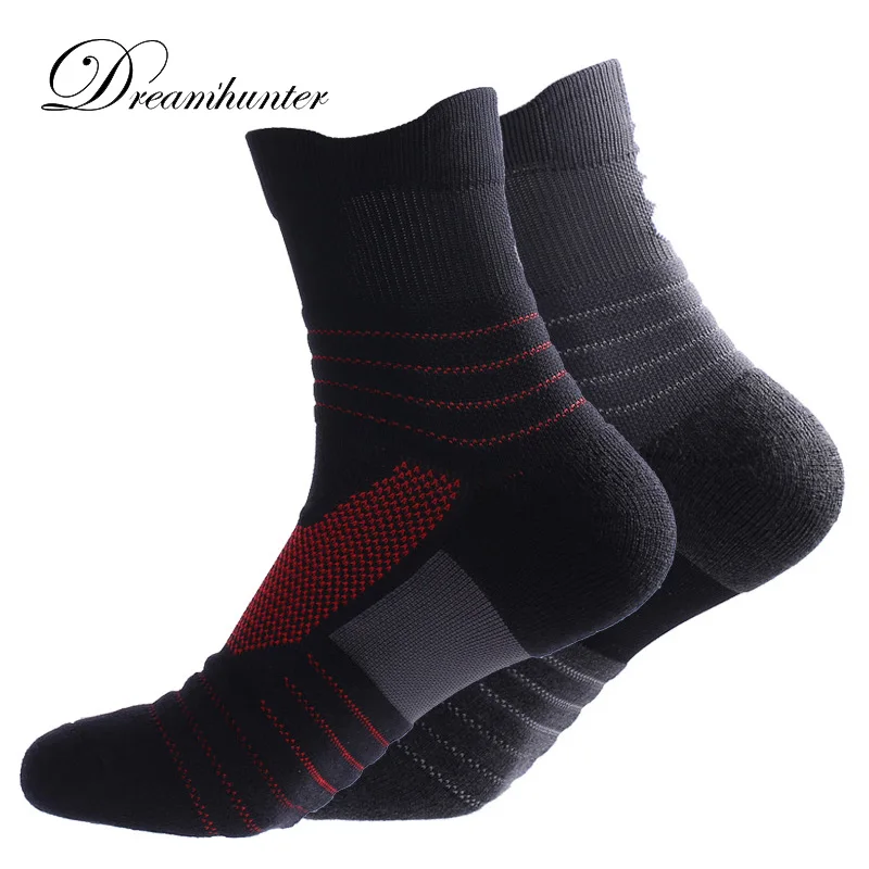 Профессиональные 1 пара дышащих быстросохнущих мужских спортивных носков компрессионные термоноски толстые прочные дезодоранты для фитнеса на открытом воздухе