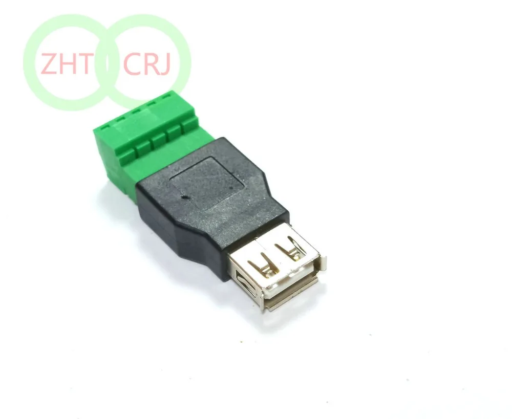 20 шт. USB 2,0 Тип A Женский до 5 Pin винт с защитой переходник для кабельных наконечников