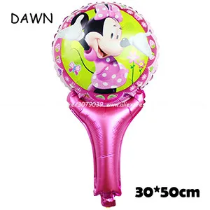 minnie Hand stick 112 см гигантский Микки Минни Маус мультяшный воздушный шар из фольги на день рождения воздушный шар детские украшения на день рождения классические игрушки подарок - Цвет: minnie Hand stick