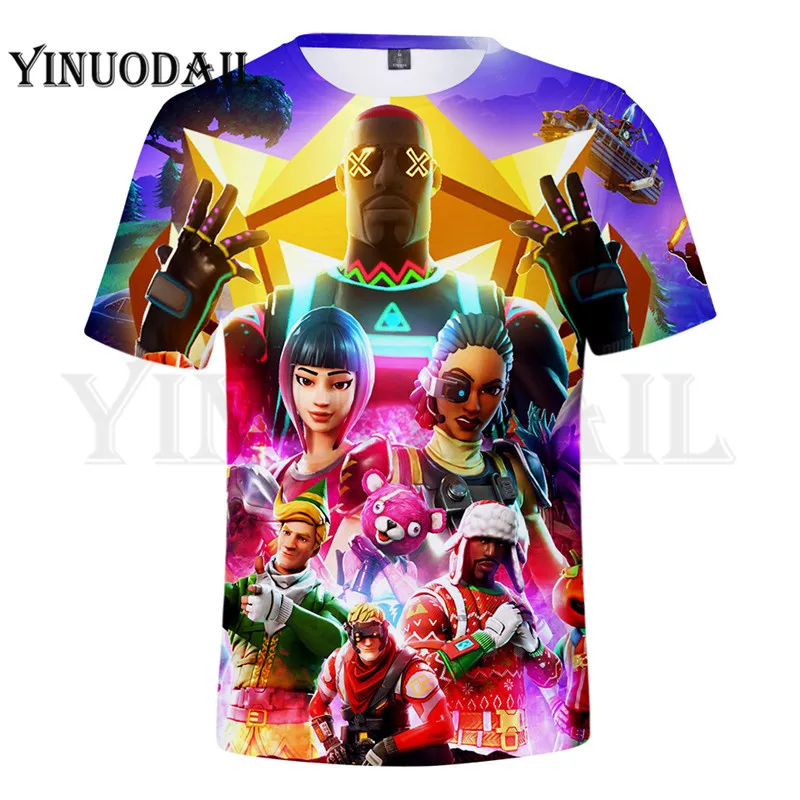 

100cm-160cm Parent-Child 3D T-shirt Gunman shirt for Kids Sudaderas Para Hombre Game Streetwear