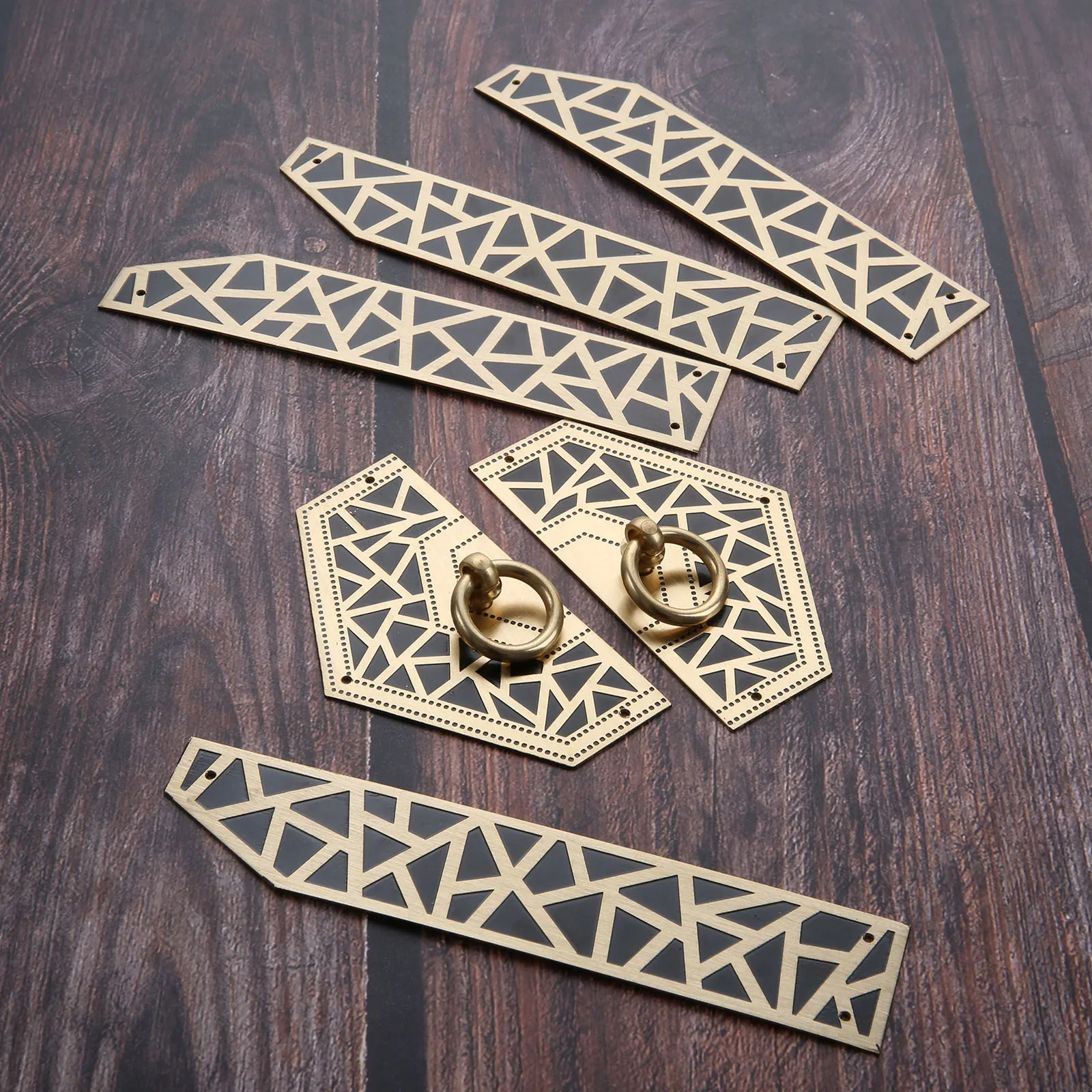 1 комплект китайская антикварная мебель медная фурнитура ручка шкафа дверная