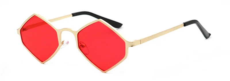 SHAUNA трендовые женские солнцезащитные очки ярких цветов с бриллиантами, оправа из нержавеющей стали, модные мужские очки с прозрачными красными линзами UV400 - Цвет линз: Red