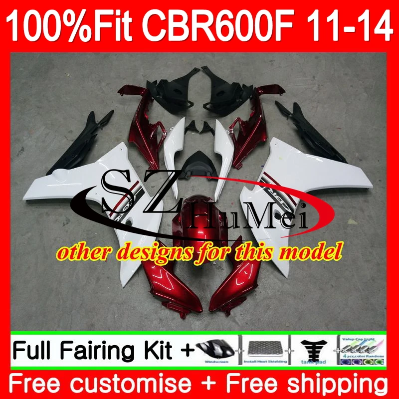 Литые изделия для Honda CBR600F4i CBR600F 11 12 13 14 116SH. 8 CBR 600 F 600F CBR600 F F4i зеленый белый 2011 2012 2013 обтекатели