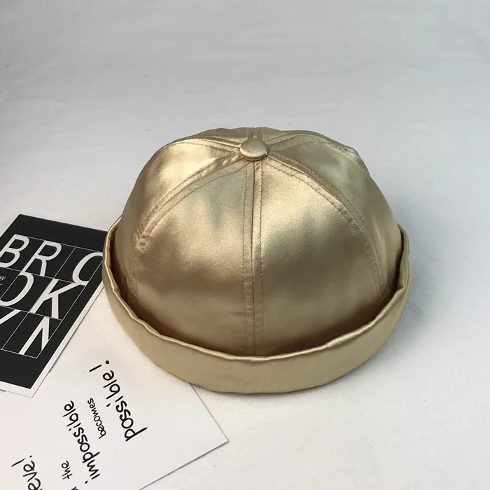 Золотой Skullies Beanies, шапка для женщин, зимняя шапка, женская теплая шапка с черепом, женская кепка с черепом, шапка с тыквой, модная Морячка, кепка с черепом без полей - Цвет: Золотой