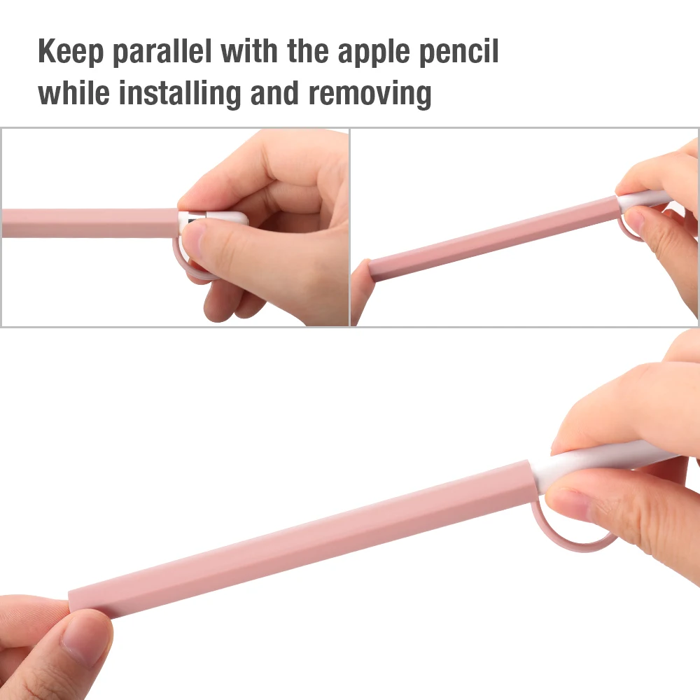 Jisoncase пенал для Apple Pencil модный силиконовый чехол Мягкий защитный чехол для Apple Pencil анти-потеря чехол