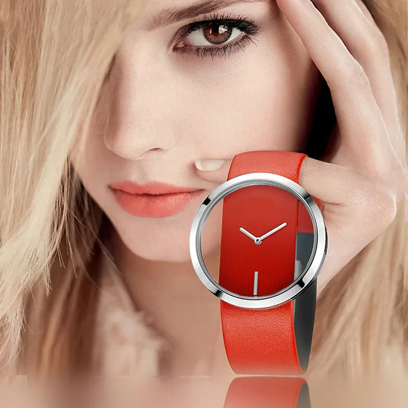 

2019 Fashion Big Military Watch Dial Quartz Watch Women Leather of high quality Watches Sport Wristwatch Watch Female reloj homb