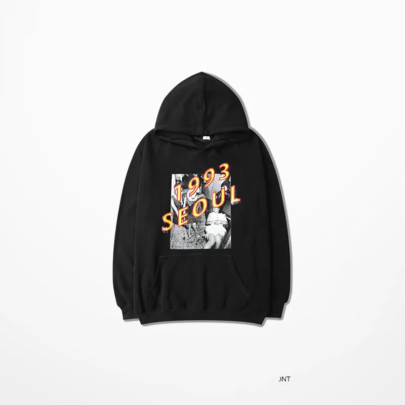 Tide Brand Autumn Winter Warm Mens Hoodies And Sweatshirts 1993 Seoul Print Justin Bieber Purpose Tour Sweatshirt Men Kpop 3XL