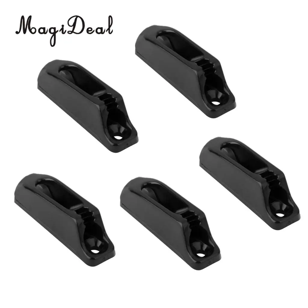 MagiDeal Black Water Sports 5 Pieces Nylon Self-locking Rope Cord Runner for Canoeing Kayaking Boating Rafting Accessories