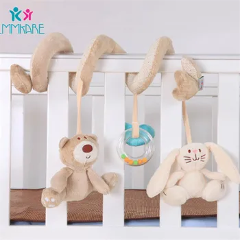 

Baby Bed Bell Pacifying Toys Plush Bear Rabbit Crib Bell Children's Bedroom Decoration Baby Carriage Hanging Bedding Set