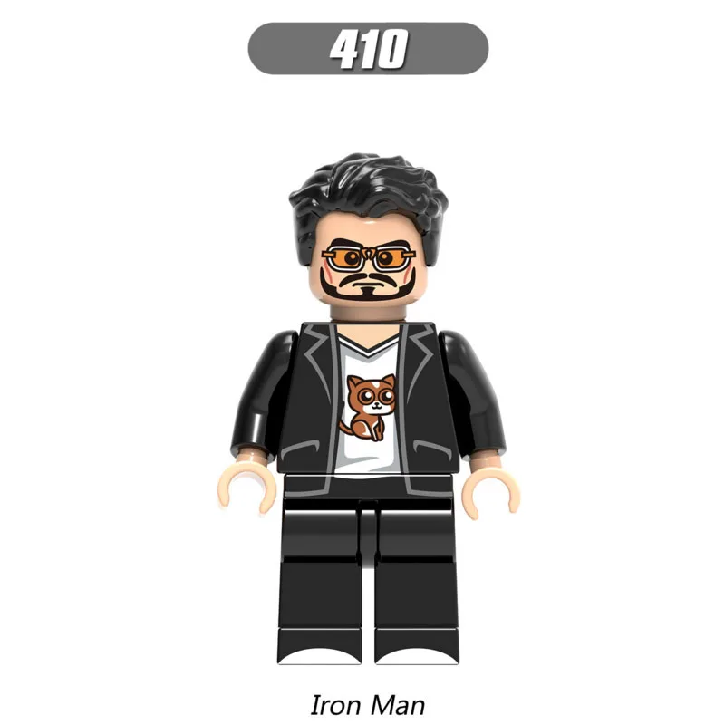

Single Sale Super Heroes Star Wars 410 Iron Man Model Mini Building Blocks Figure Bricks Toy kids gift Compatible Legoed Ninjaed