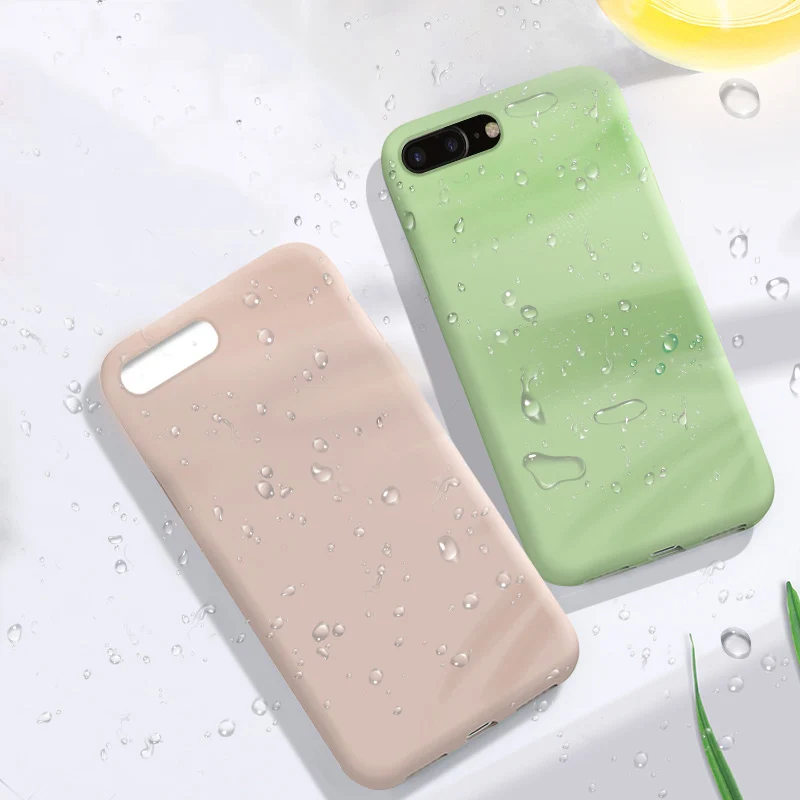 

Original Liquid Silicone case for IPhone 6 6s 7 8 Plus X Xr Xs Max Phone case waterproof iphonecase for Apple i Phone soft Case