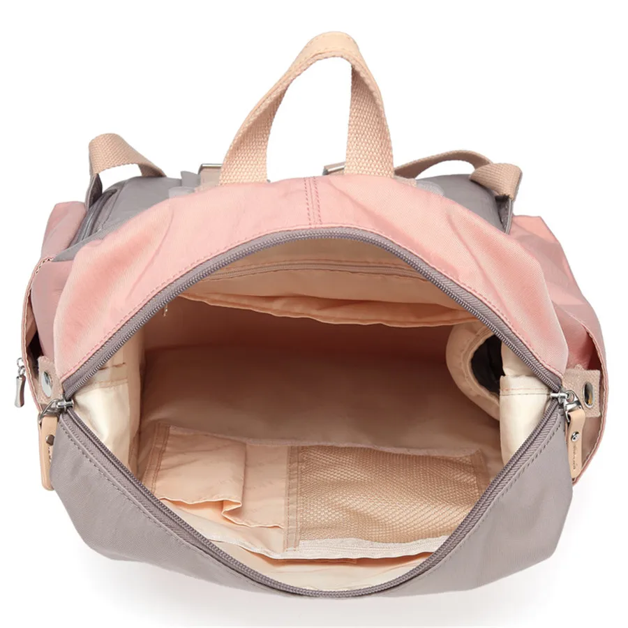New Arrival! Korean Patchwork Mommy Diaper Changing Milk Bottle Bag Multifunctional Large Capacity Mother Shoulder Backpack 02
