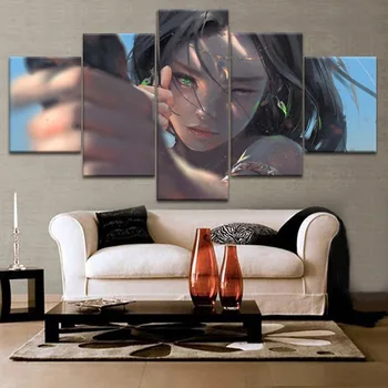 

Modern 5 Pieces HD Printing Canvas Painting Ghost blade Type Poster For Home Decorations Bedroom Wall Art