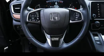 

One Set Stainless Steel Chrome For Honda CRV 2017 Car Interior Steering Wheel Cover Trims Car Styling Accessories