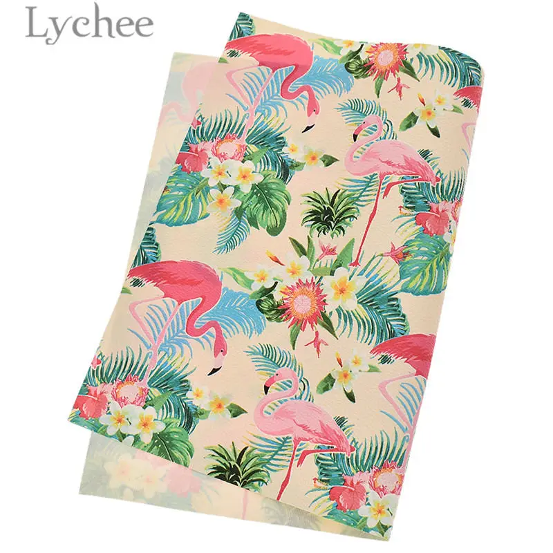 Lychee Life 29x21 см А4 Фламинго искусственная кожа ткань высокое качество шитье Синтетическая Кожа DIY материал для сумок одежды - Цвет: 4