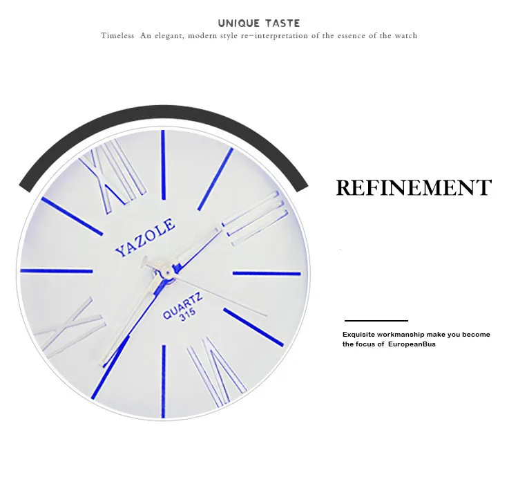 YAZOLE модные мужские часы простые бизнес кожаные кварцевые наручные часы Роскошные мужские часы Montre Homme zegarek meski