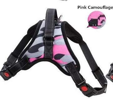 FR5 Регулируемая шлейка для питомцев хлопковая блуза леопардовой расцветки с воротником и профессиональный на открытом воздухе собаки ремешок для больших собак питбультерьер лабрадор - Цвет: Pink Camouflage