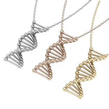 

Wholesale Dna Necklace,Science Necklace, Biology Necklace, Dna Pendant, Molecule Necklace Plate Gold Silver Rose Gold
