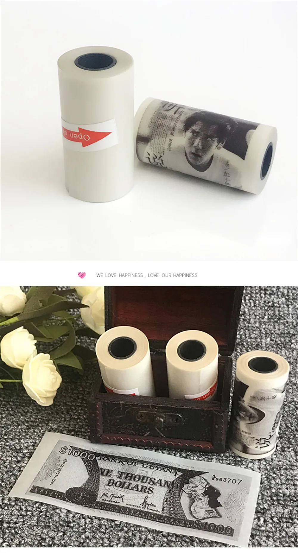 printer mini a4 3 Rolls 57x30mm Self-adhesive Thermal Photo Paper Receipt Label Sticker Paper for 58mm A6 P6 P8 A9 Peripage Pocket Photo Printer mini photo printer canon