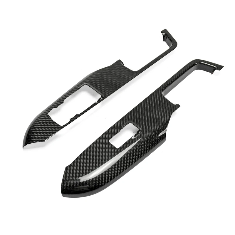 

Car-styling Carbon Fiber Window Switch Panel LHD Glossy Finish Inner Trim Cover Set Fibre Interior Kit Fit For Ford 2015 Mustang