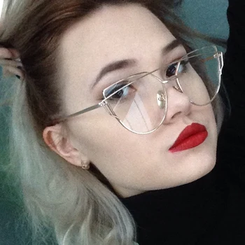 

Spectacle Gold Frames Eye Clear Lens Glasses Frame Women Optical Cat Eye Eyewear Eyeglasses Glasses for Women Gift 2019