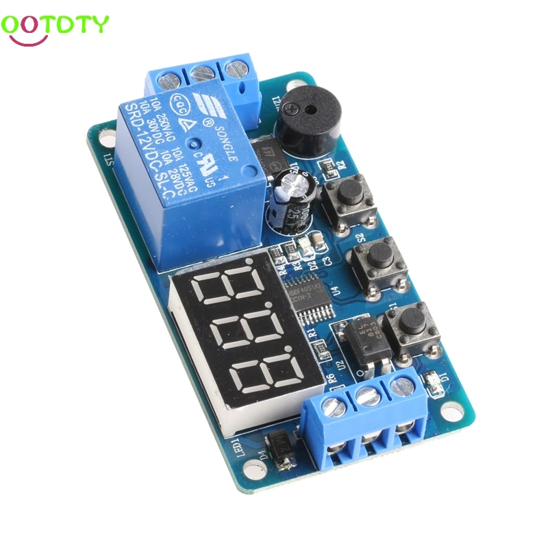 

12V Module Delay Timer Relay Control Programmable Switch Car Buzzer LED Display 828 Promotion