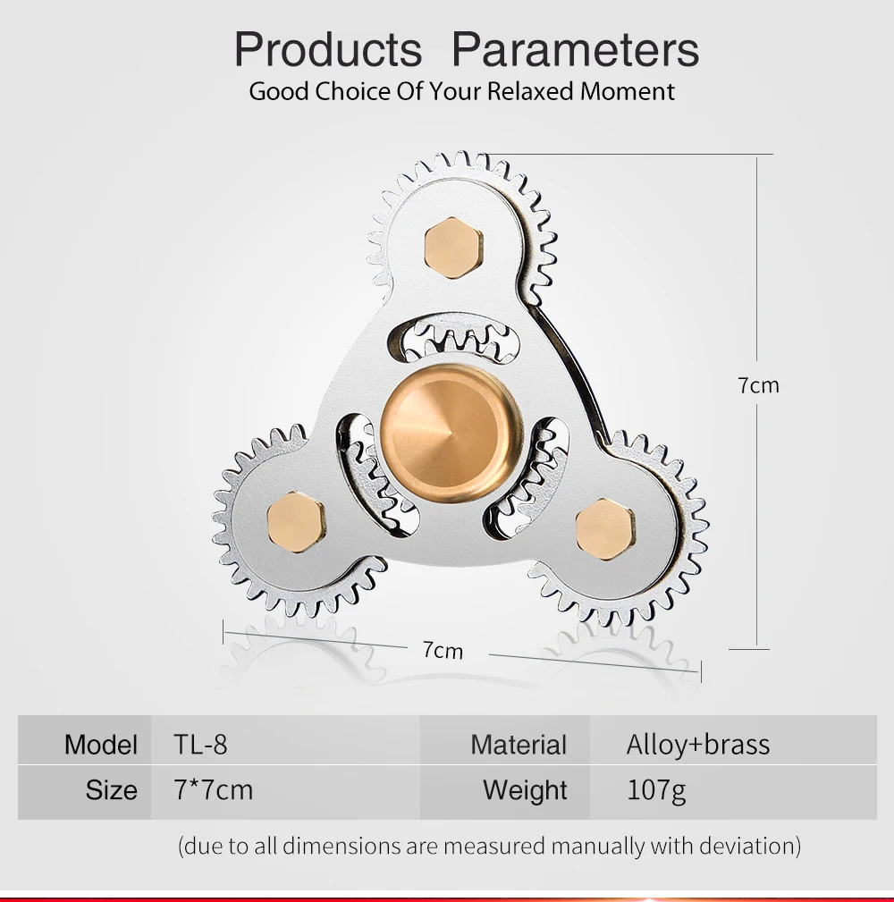 DODOELEPHANT ручной Спиннер медный фиджет-Спиннер для фокусов и СДВГ EDC anti stress игрушки для взрослых и детей TL-8 L4-4