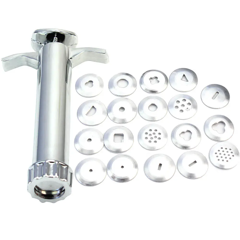 Stainless Steel 19 Discs Polymer Clay Fimo Extruder Gun Sculpey Sculpting Sugarcraft Tool Clay