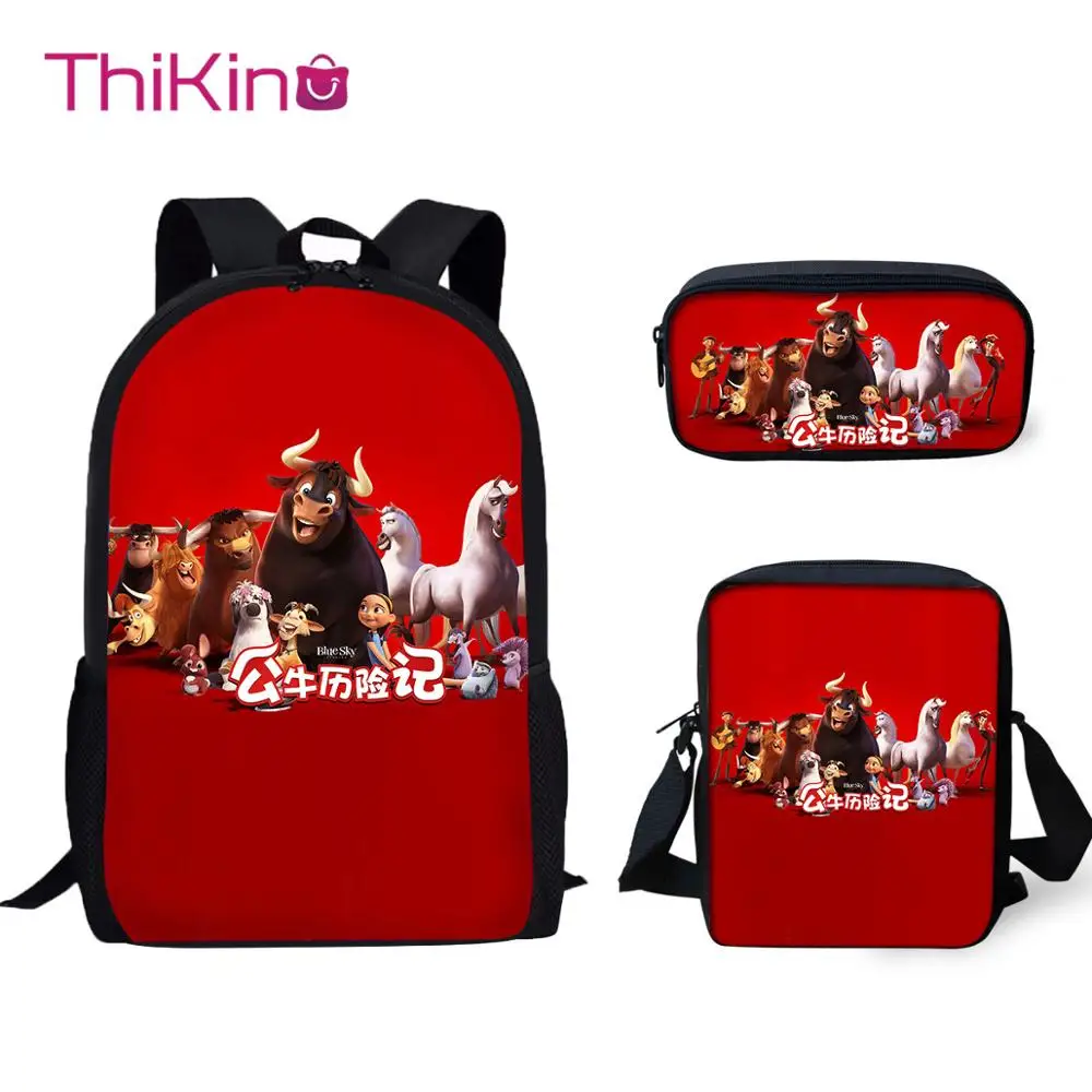 

Thikin Ferdinand 3Pcs/set Book Bags Children School Bag for Boys School Backpack for Teen Boys Girls Kids Book Bags
