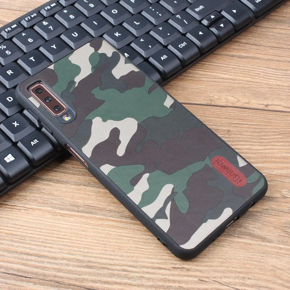 

Luxury pattern Cases for SAMSUNG A7 2018 Case Shockproof TPU Skin sticking Back Cover Simple pattern Painted mobile phone shell
