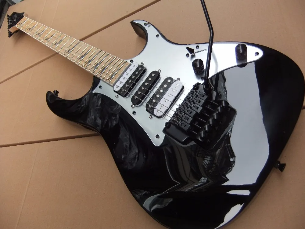 

Wholesale New Arrival 6 String Electric Guitar 24 Frets Blade Inlay In Black 100807