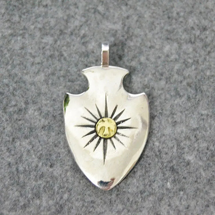 

Sterling Silver Spear Necklace Pendant Male Creative Man Bird Hawk Pendant Punk