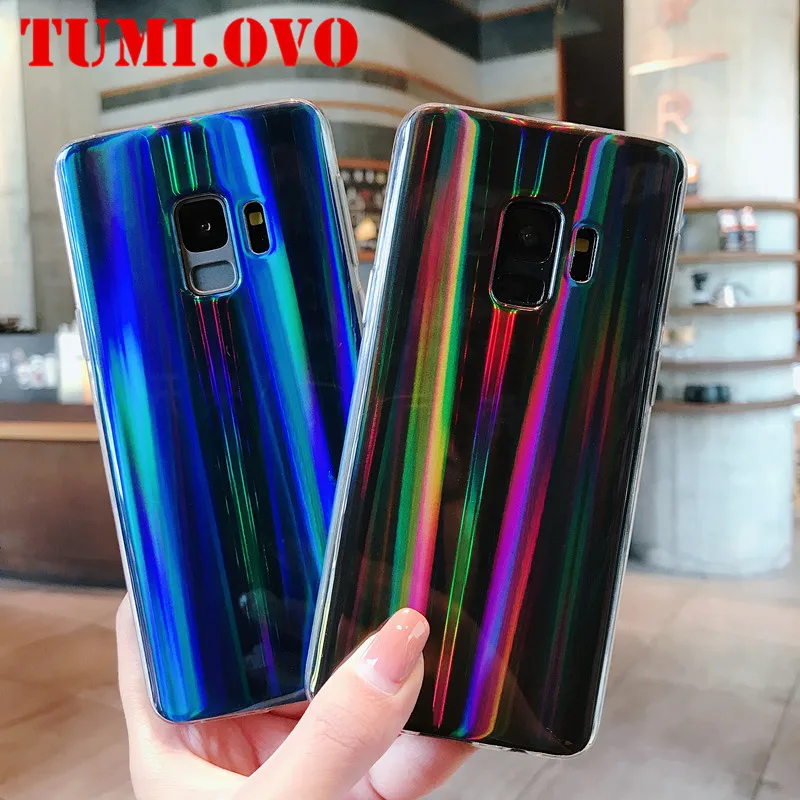 

Aurora Laser Phone Case For Samsung Galaxy J2 Pro J4 J6 A6 A8 Plus 2018 A3 A5 A7 J3 J5 J7 2016 2017 S8 S9 Plus S6 S7 Edge Cover