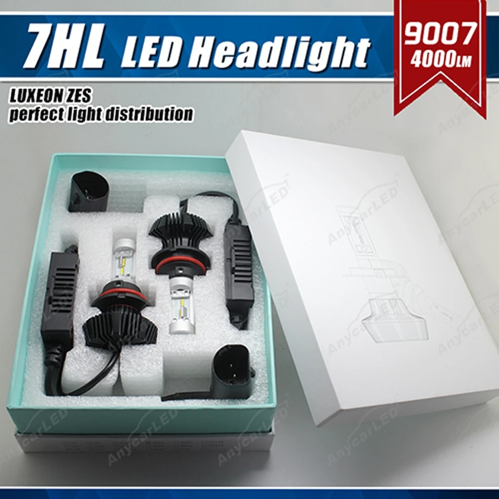Комплект светодиодных фар LUMI LUXEON ZES 1 комплект 9007 HB5 50 Вт 8000LM G7 чипы без вентилятора