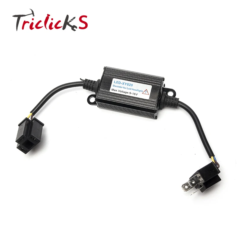 

Triclicks H4/9003/HB2 LED Decoder Resistor Canbus Harness Adaptor For Headlight Bulbs Light Error Free Canbus Canceller Decoders