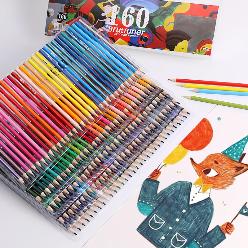 Online 120 160 72 48 farbe Bleistift Set Hohe Qualität Holz Öl Farbige Bleistifte Set Für Zeichnung Skizze schule Geschenke Kunst Liefert