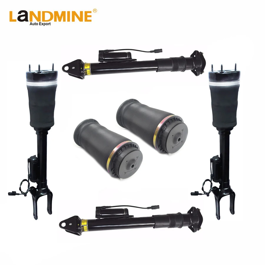 Free Shipping Mercedes W164 GL Front 2pcs Rear Air Shock 2pcs With ADS And 2pcs Air Spring 1643204613 1643203031 1643201025