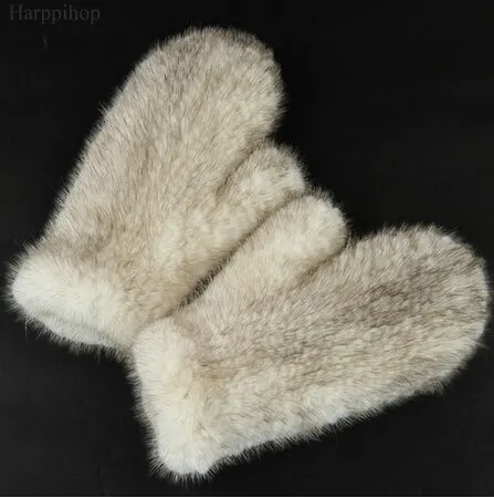 Harppihop меховые Новейшие супер-эластичные импортные норковые перчатки теплые зимние варежки женские норковые вязаные перчатки милые перчатки