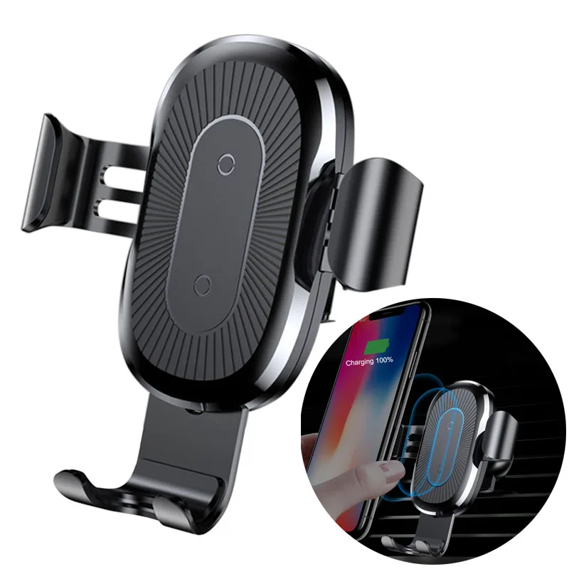 

Qi Wireless Automatic Clamping Fast Car Charger Mount Holder Stand for Phones VS998
