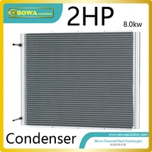 2~ 3HP конденсатора, как правило, требуется 30% меньше холодильных агентов по сравнению с ребром-кожухотрубные теплообменники в равной степени передачи мощности