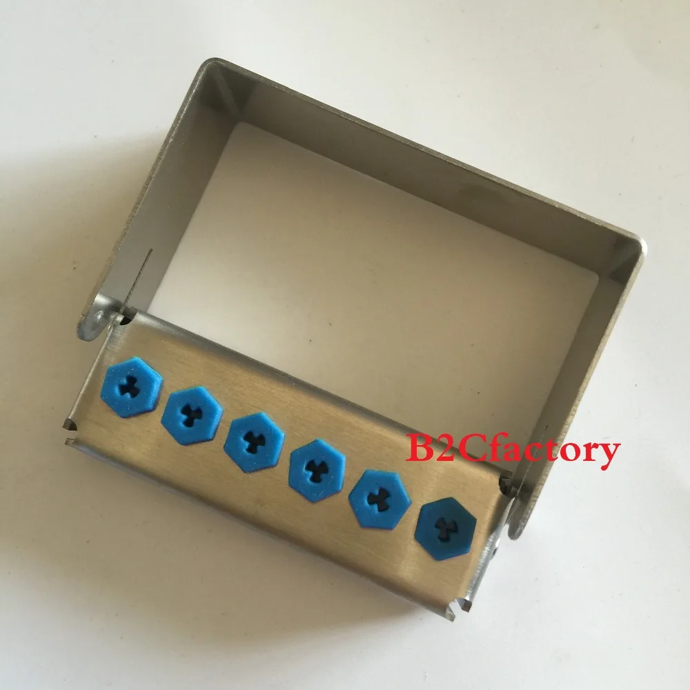 

Dental 6holes Stainless Disinfection Case for Implant Drills HP RA FG Bur Tool High Quality