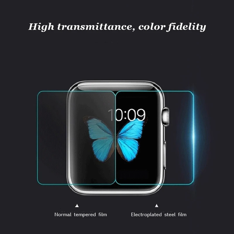 

Tempered Glass For iWatch Series 1 2 3 Curved Edge Screen Protector For Apple Watch 38mm 42mm Clear Protective Glass Cover Films