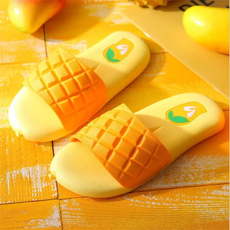 

AoXunLong Summer cute mango bathroom slippers women fashion home slippers beautiful beach slippers indoor flat shoes Woman 34-41