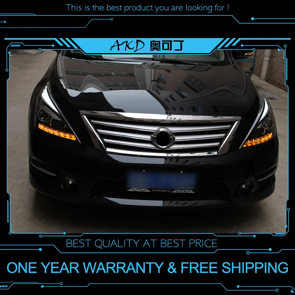  AKD tuning cars Headlight For Nissan Teana 2009-2012 Headlights LED DRL Running lights Bi-Xenon Bea - 32889930539