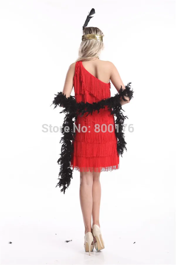 Сексуальное платье для взрослых, 20 лет, с блестками, черное платье, костюм с повязкой на голову, боа из перьев, размер S-3XL