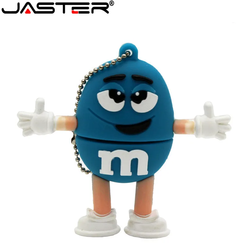 JASTER Cute Cartoon M &amp m's Chocolate Bean 4 ГБ/8 ГБ/16 ГБ/32 ГБ 64 Гб Usb флеш накопитель Флешка 8 16 карта